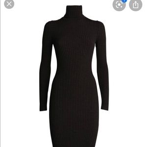 WOLFORD Merino Rib Turtleneck Dress XS